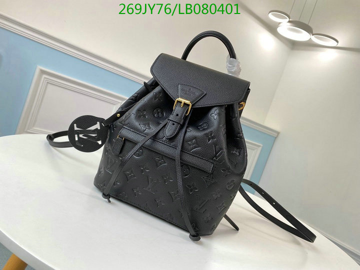 LV Bags-(Mirror)-Backpack-,Code: LB080401,$: 269USD