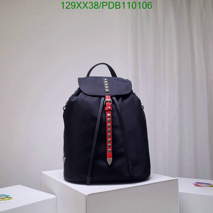 Prada Bag-(Mirror)-Backpack-,Code: PDB110106,$:129USD