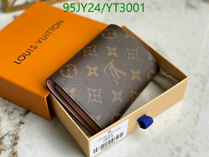 LV Bags-(Mirror)-Wallet-,Code: YT3001,$: 95USD