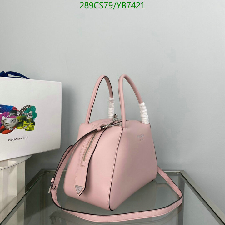 Prada Bag-(Mirror)-Handbag-,Code: YB7421,$: 289USD