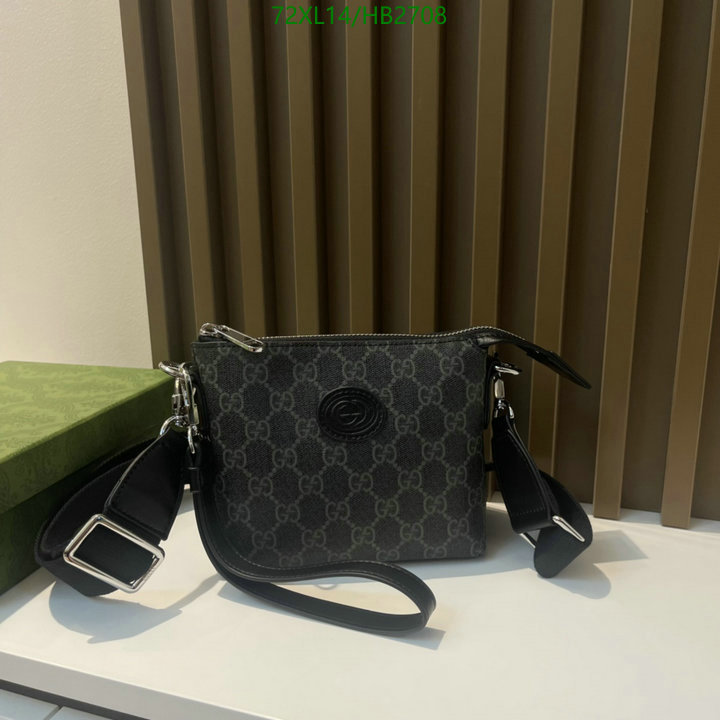 Gucci Bag-(4A)-Diagonal-,Code: HB2708,$: 72USD