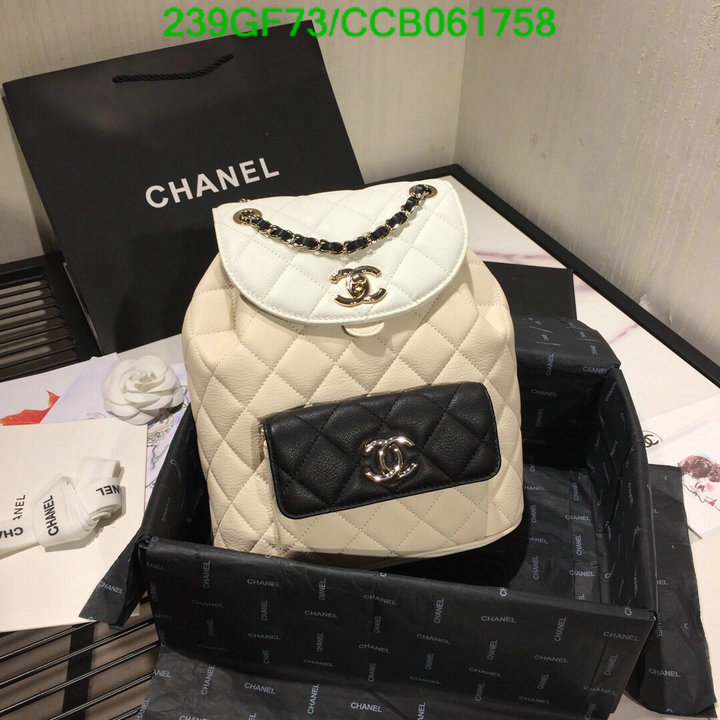 Chanel Bags -(Mirror)-Backpack-,Code: CCB061758,$: 239USD