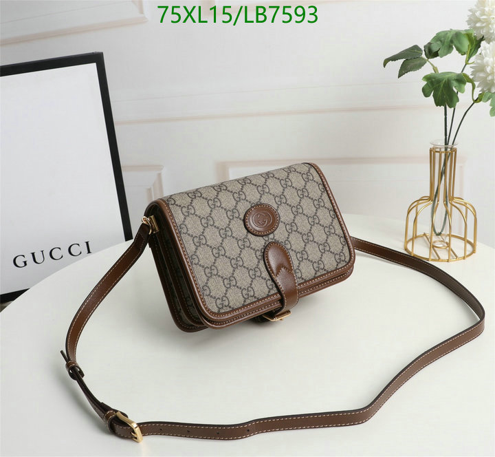 Gucci Bag-(4A)-Diagonal-,Code: LB7593,$: 75USD