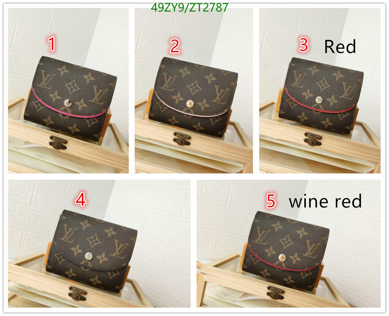 LV Bags-(4A)-Wallet-,Code: ZT2787,$: 49USD