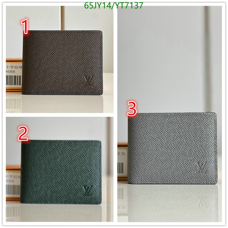 LV Bags-(Mirror)-Wallet-,Code: YT7137,$: 65USD