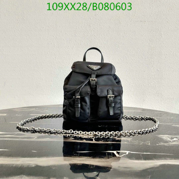 Prada Bag-(Mirror)-Backpack-,Code: B080603,$: 109USD