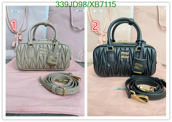 Miu Miu Bag-(Mirror)-Diagonal-,Code: XB7115,$: 339USD