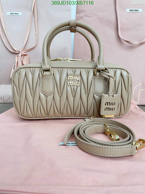 Miu Miu Bag-(Mirror)-Handbag-,Code: XB7116,$: 369USD