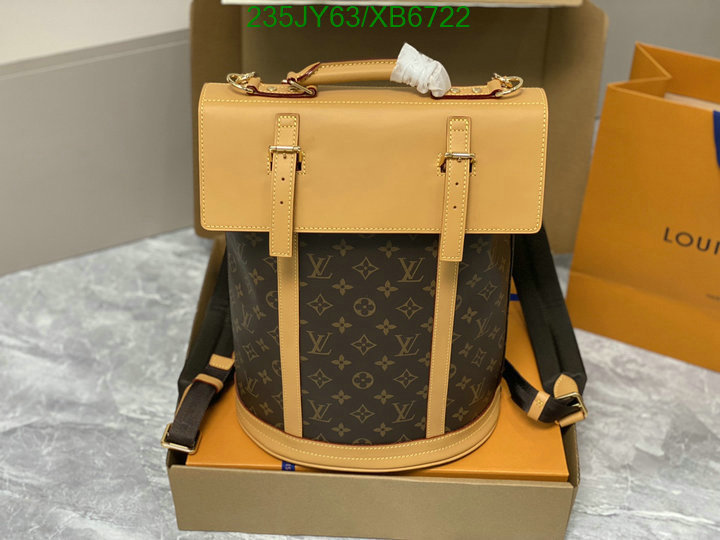 LV Bags-(Mirror)-Backpack-,Code: XB6722,$: 235USD