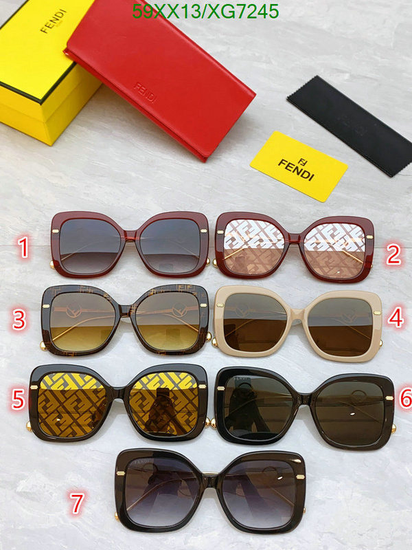 Glasses-Fendi, Code: XG7245,$: 59USD