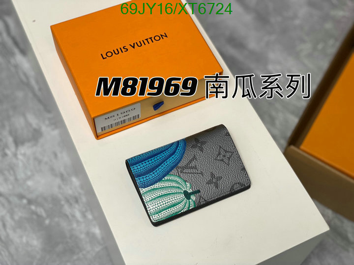 LV Bags-(Mirror)-Wallet-,Code: XT6724,$: 69USD