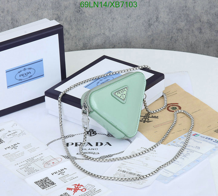 Prada Bag-(4A)-Triangle-,Code: XB7103,$: 69USD