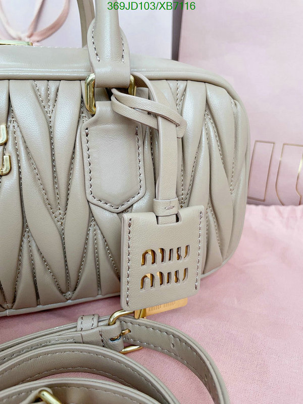 Miu Miu Bag-(Mirror)-Handbag-,Code: XB7116,$: 369USD