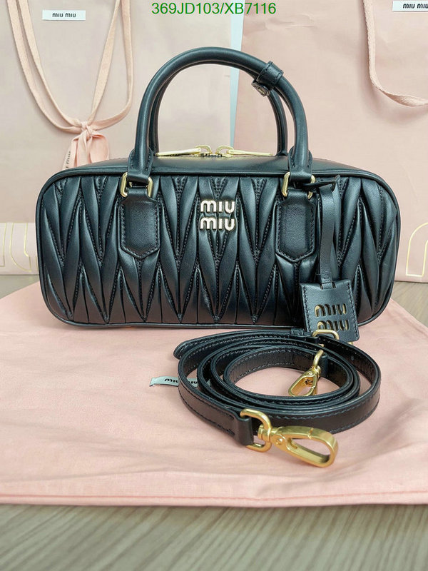 Miu Miu Bag-(Mirror)-Handbag-,Code: XB7116,$: 369USD