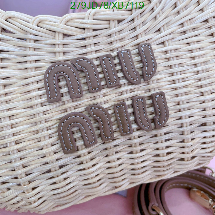 Miu Miu Bag-(Mirror)-Diagonal-,Code: XB7119,$: 279USD