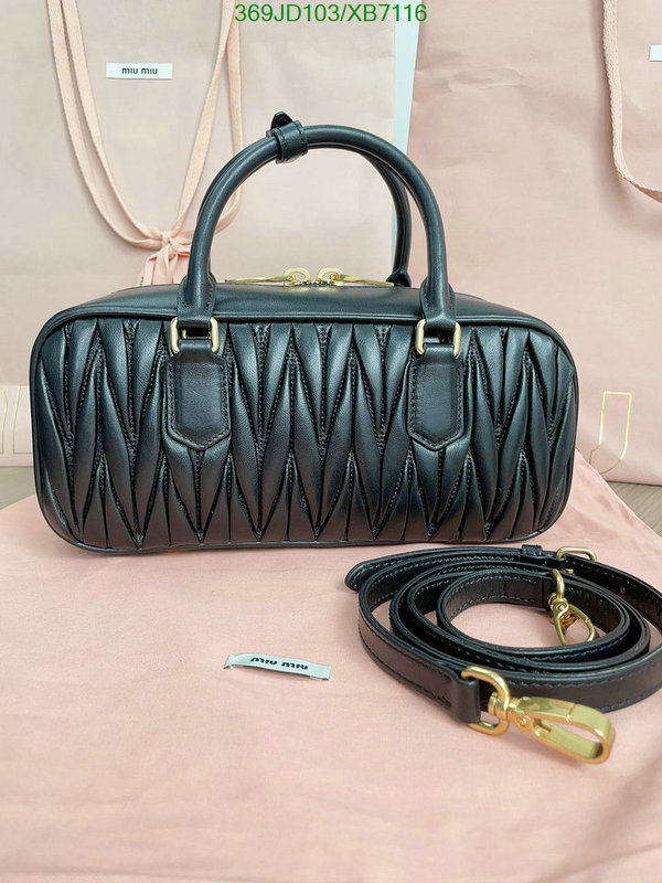 Miu Miu Bag-(Mirror)-Handbag-,Code: XB7116,$: 369USD