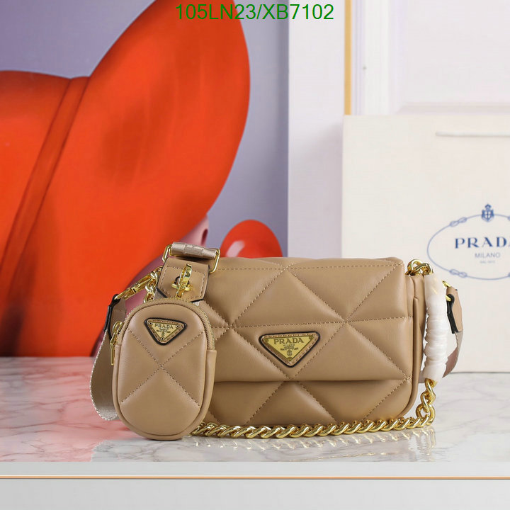 Prada Bag-(4A)-Diagonal-,Code: XB7102,$: 105USD