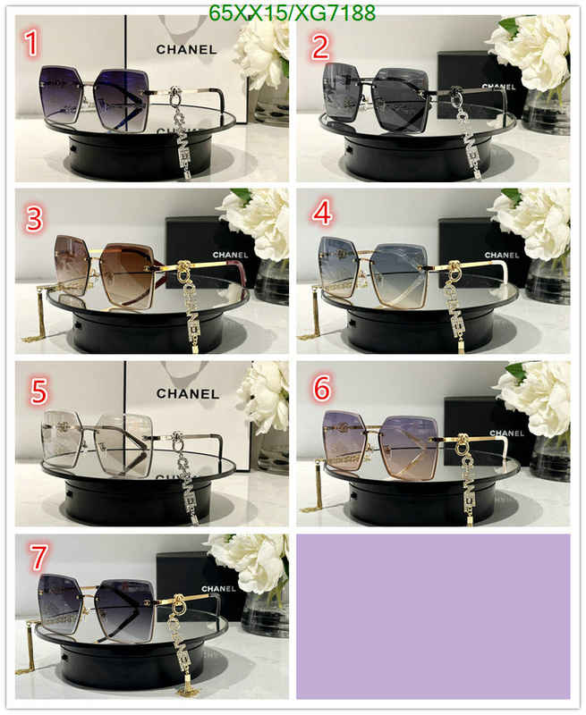 Glasses-Chanel, Code: XG7188,$: 65USD