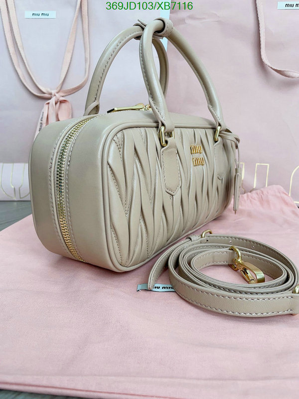 Miu Miu Bag-(Mirror)-Handbag-,Code: XB7116,$: 369USD