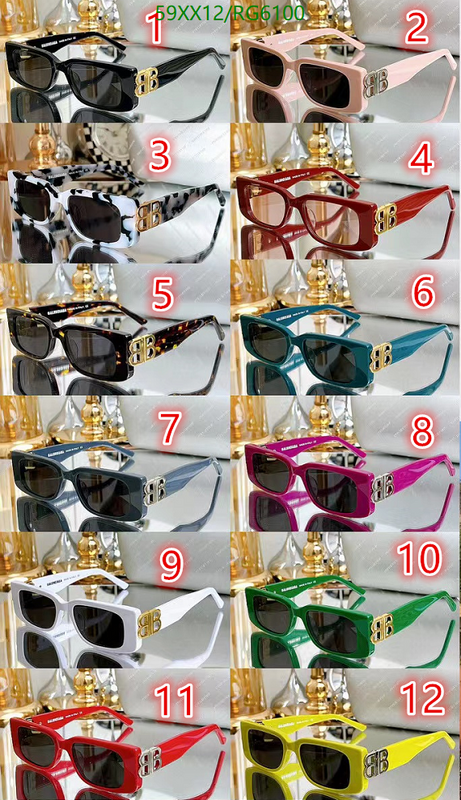 Glasses-Balenciaga, Code: RG6100,$: 59USD