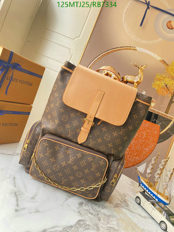 LV Bags-(4A)-Backpack-,Code: RB7334,$: 125USD