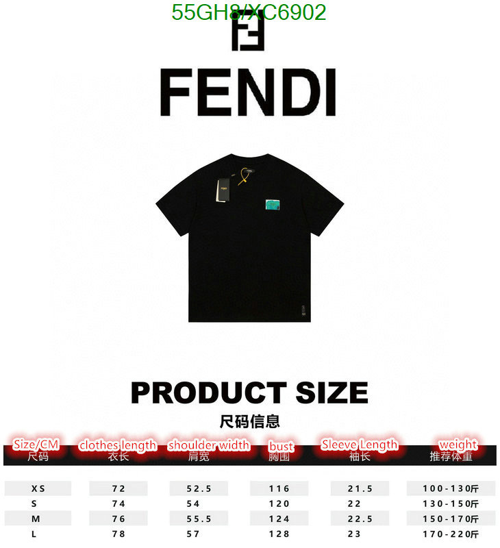 Clothing-Fendi, Code: XC6902,$: 55USD