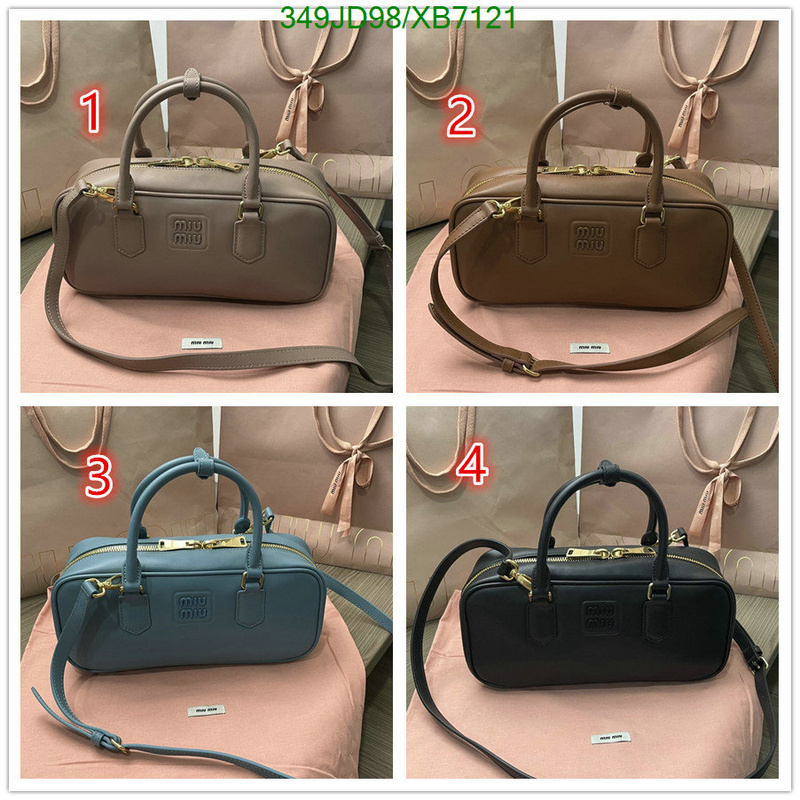 Miu Miu Bag-(Mirror)-Handbag-,Code: XB7121,$: 349USD