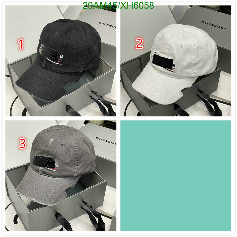 Cap -(Hat)-Balenciaga, Code: XH6058,$: 29USD