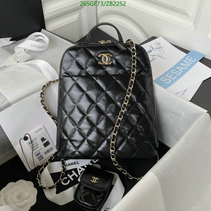 Chanel Bag-(Mirror)-Backpack- Code: ZB2252 $: 265USD