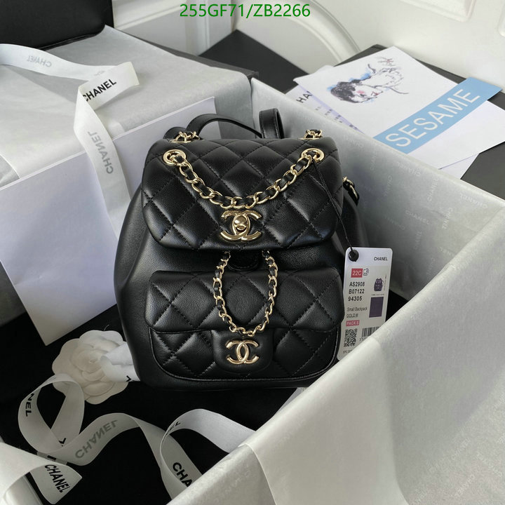 Chanel Bag-(Mirror)-Backpack- Code: ZB2266 $: 255USD