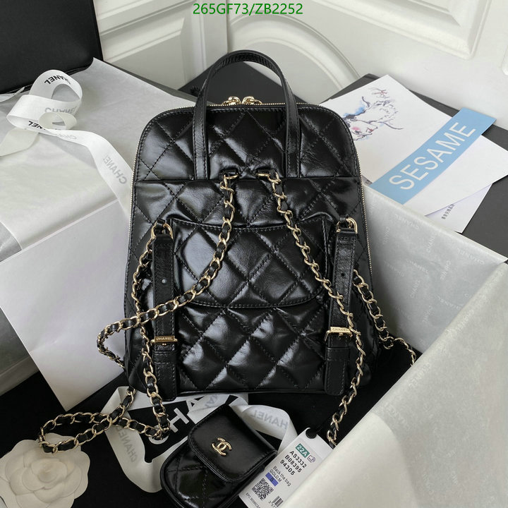 Chanel Bag-(Mirror)-Backpack- Code: ZB2252 $: 265USD