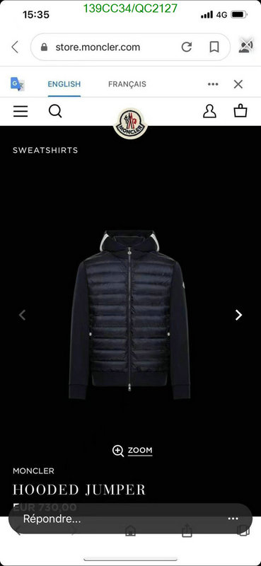 Down jacket Men-Moncler Code: QC2127 $: 139USD