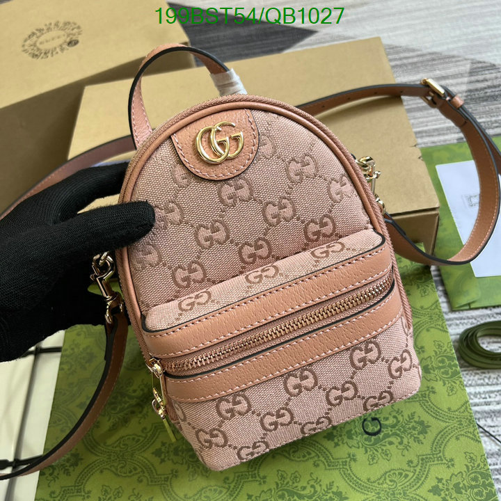 Gucci Bag-(Mirror)-Backpack- Code: QB1027 $: 199USD