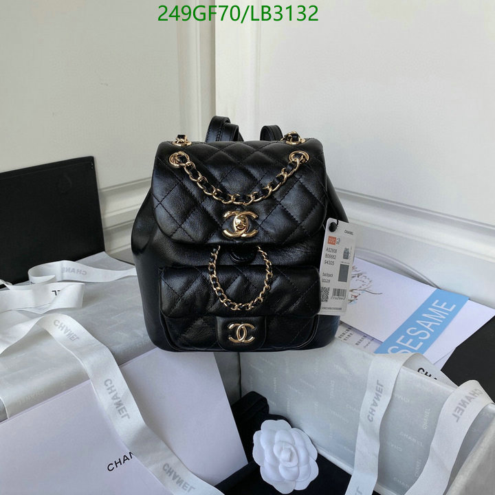 Chanel Bag-(Mirror)-Backpack- Code: LB3132 $: 249USD