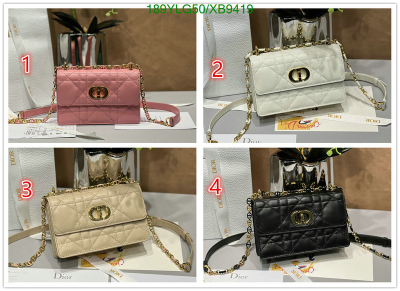 Dior Bag-(Mirror)-Caro- Code: XB9419 $: 189USD