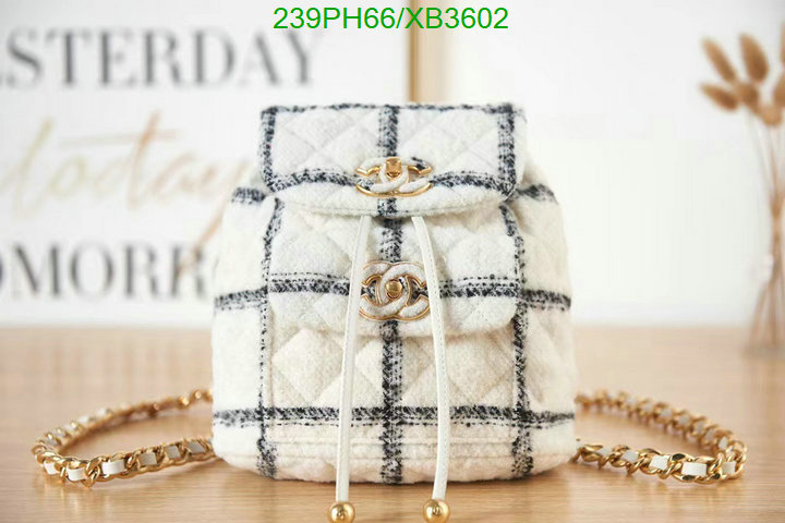 Chanel Bag-(Mirror)-Backpack- Code: XB3602 $: 239USD