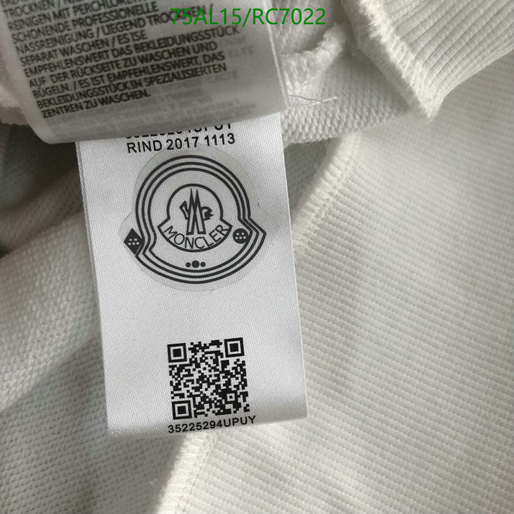 Clothing-Moncler Code: RC7022 $: 75USD