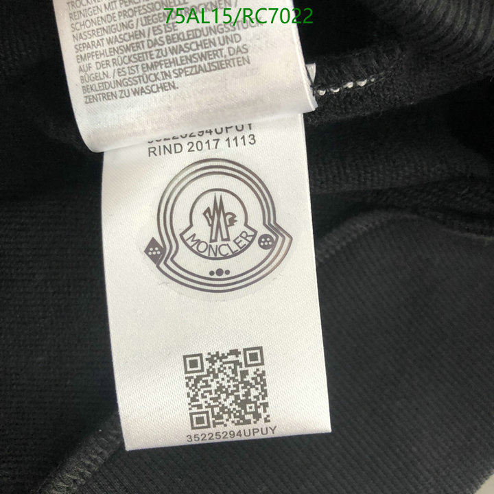 Clothing-Moncler Code: RC7022 $: 75USD