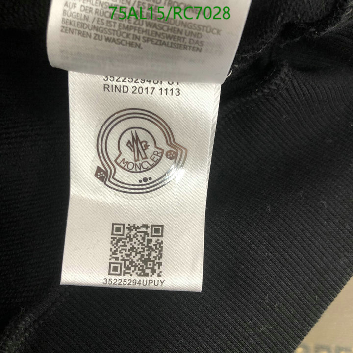 Clothing-Moncler Code: RC7028 $: 75USD