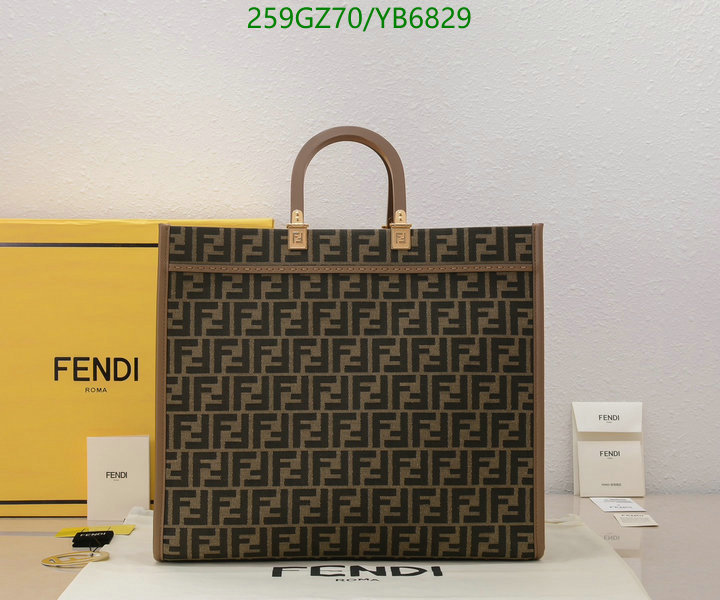 Fendi Bag-(Mirror)-Sunshine- Code: YB6829