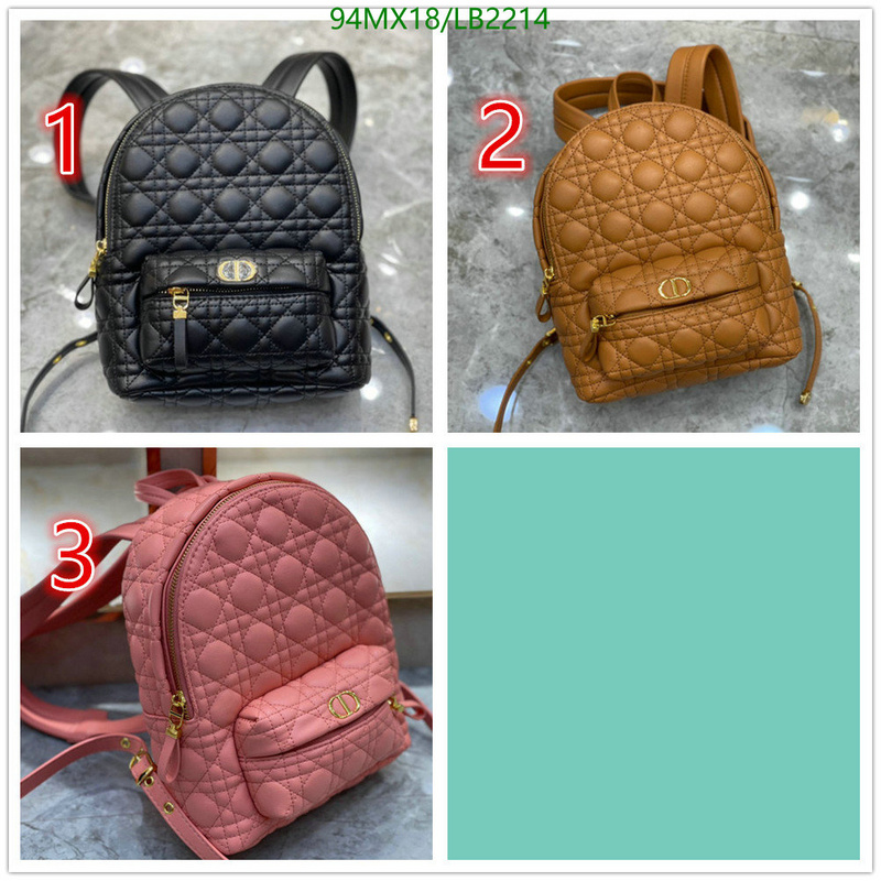 DiorBag-(4A)-Backpack- Code: LB2214 $: 94USD