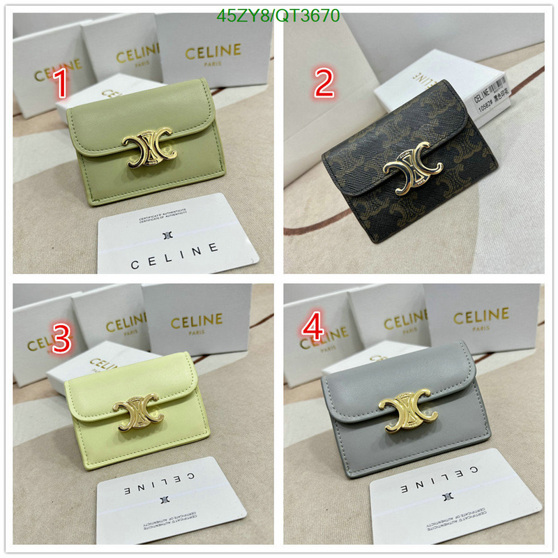 Celine Bag-(4A)-Wallet- Code: QT3670 $: 45USD