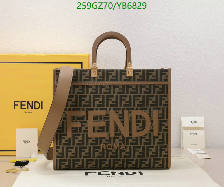 Fendi Bag-(Mirror)-Sunshine- Code: YB6829