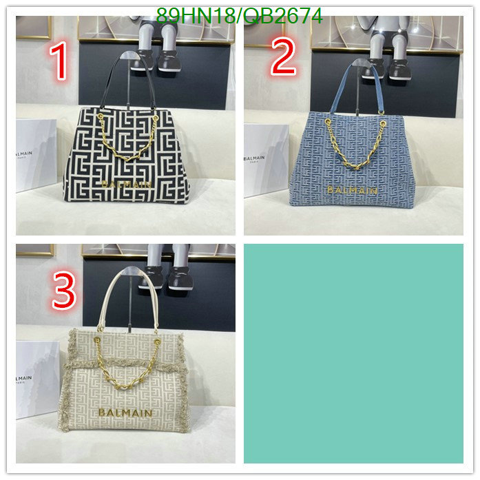 Balmain Bag-(4A)-Handbag- Code: QB2674 $: 89USD