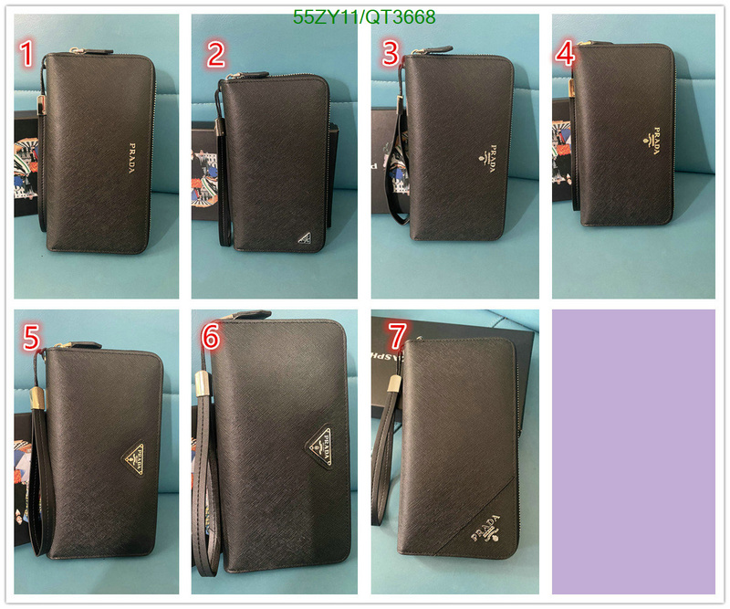 Prada Bag-(4A)-Wallet- Code: QT3668 $: 55USD