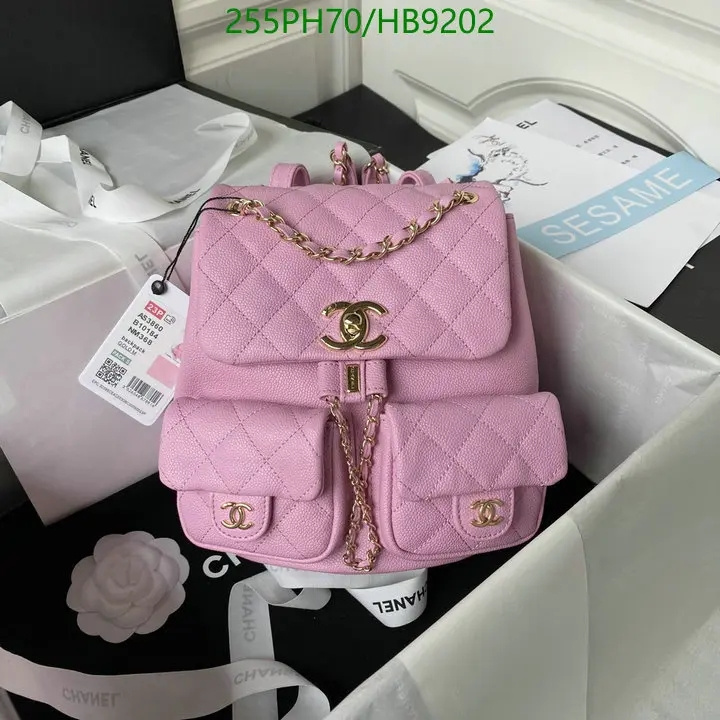 Chanel Bag-(Mirror)-Backpack- Code: HB9202 $: 255USD