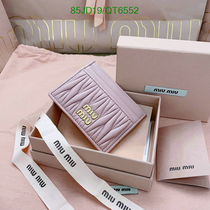 Miu Miu Bag-(Mirror)-Wallet- Code: QT6552 $: 85USD