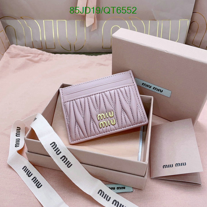 Miu Miu Bag-(Mirror)-Wallet- Code: QT6552 $: 85USD