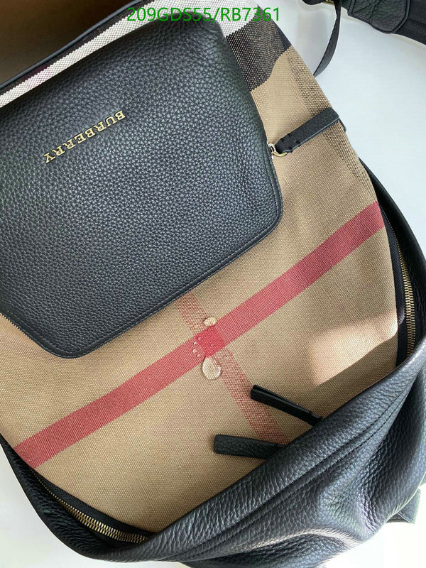 Burberry Bag-(Mirror)-Backpack- Code: RB7361 $: 209USD