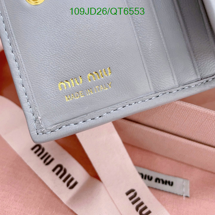 Miu Miu Bag-(Mirror)-Wallet- Code: QT6553 $: 109USD